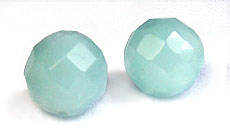Aqua Jade Faceted 8mm Round Gemstones