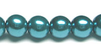 Glass Pearl 4mm Blue Zircon