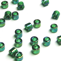 Miyuki Delica 10 Transparent Emerald AB Seed Beads