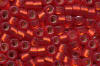 Miyuki Delica DB0683 Dyed Semi-matte Silver Lined Red Orange Seed Beads