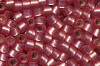 Miyuki Delica DB0685 Dyed Semi-matte Silver Lined Light Cranberry Seed Beads