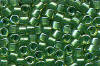 Miyuki Delica DB0916 Sparkling Green Lined Chartreuse Seed Beads