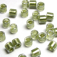 Miyuki Delica 8 Shimmering Lt Green Gold Seed Beads