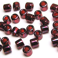 Miyuki Delica 8 Transparent Red Metallic Lustre Seed Beads