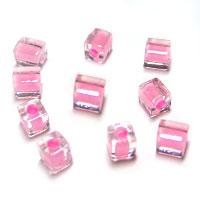 Miyuki Square 4mm Pink Lined