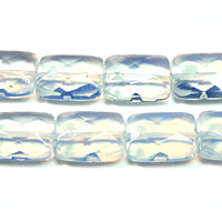 Moonstone White Opal Faceted Rectangle 12x16mm Gemstones