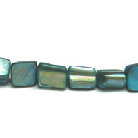 Mother of Pearl Natural Rectangle Dyed Sea Blue