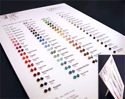 Official Swarovski Beads Colour Chart