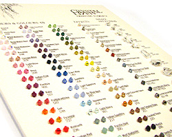 Official Swarovski Beads Colour Chart 2009