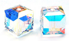 Swarovski Cube 5601 4mm Crystal AB