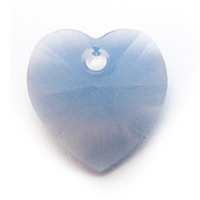 Swarovski Heart 6202 14mm Air Blue Opal Pendants