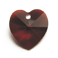 Swarovski Heart 6202 10mm Siam Pendants