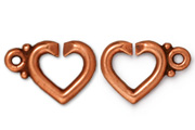 TierraCast Antique Copper Heart Sister Toggle