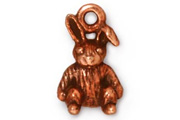 TierraCast Antique Copper Rabbit Drop