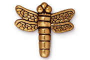 TierraCast Antique Gold Small Dragonfly Drop