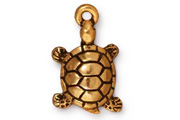 TierraCast Antique Gold Turtle Drop
