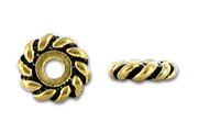TierraCast Antique Gold Twisted Spacer Bead