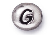 TerraCast Antique Silver G Letter Bead