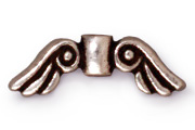 TierraCast Antique Silver Small Angel Wings Bead