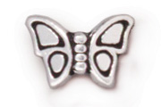 TierraCast Antique Silver Small Butterfly Bead