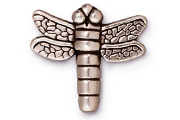 TierraCast Antique Silver Small Dragonfly Drop