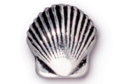 TierraCast Antique Silver Small Shell Bead