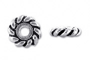 TierraCast Antique Silver Twisted Spacer Bead