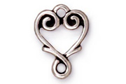 TierraCast Antique Silver Vine Heart Link