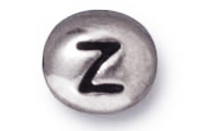 TerraCast Antique Silver Z Letter Bead