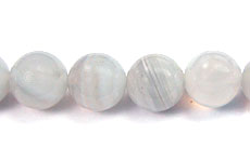 White Lace Agate Round 6mm Gemstones